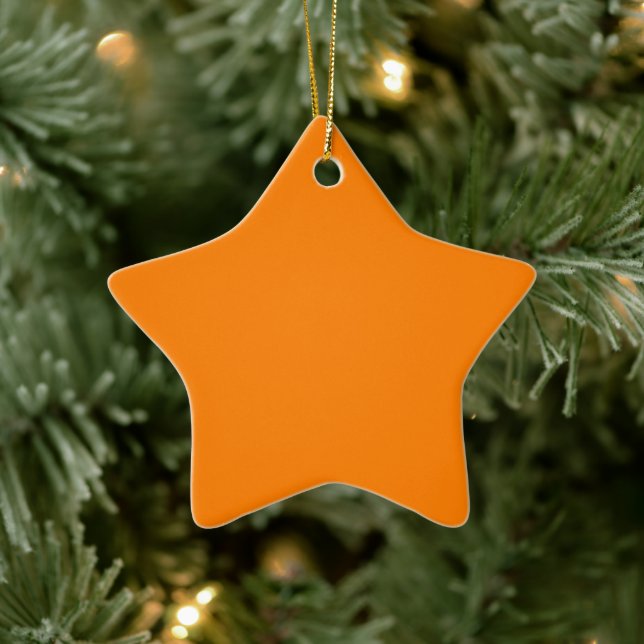 Enfeite de Cerâmica Estrela Laranja (Árvore)
