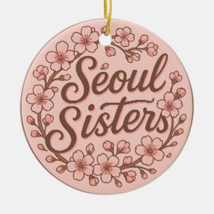 Enfeite de Cerâmica Memória de Viagem Seoul Sister