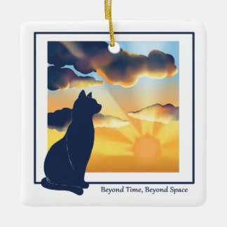 Enfeite de Cerâmica Memorial para Gato