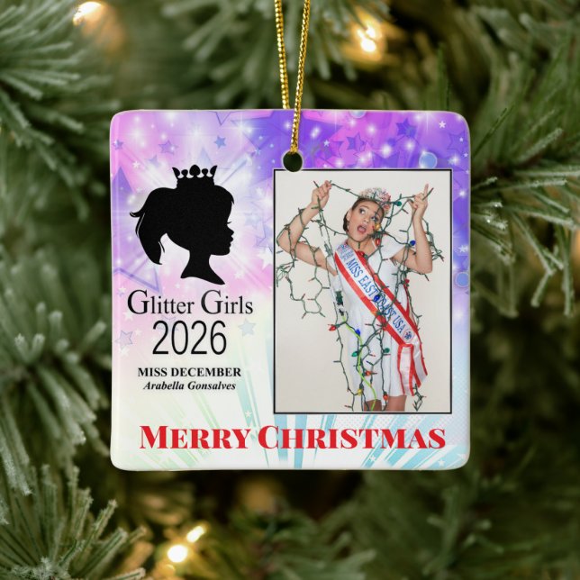 Enfeite de Cerâmica Miss Dezembro 2026 (Árvore)