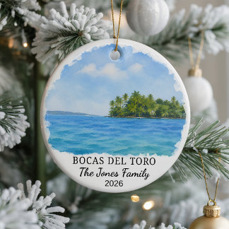 Enfeite de Cerâmica Personalizado Bocas Del Toro,