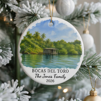 Enfeite de Cerâmica Personalizado Bocas Del Toro,