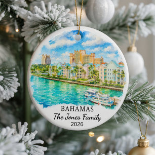Enfeite de Cerâmica Personalizado das Bahamas, Car