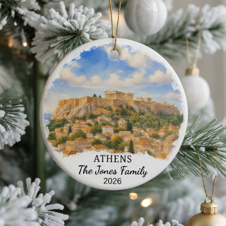 Enfeite de Cerâmica Personalizado de Atenas, Gréci