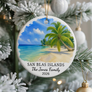 Enfeite de Cerâmica Personalizado Ilhas de San Bla