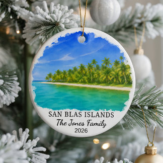 Enfeite de Cerâmica Personalizado Ilhas de San Bla