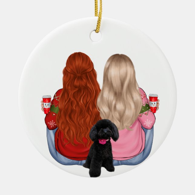 Enfeite de Cerâmica Personalizado Melhores Amigos  (Frente)