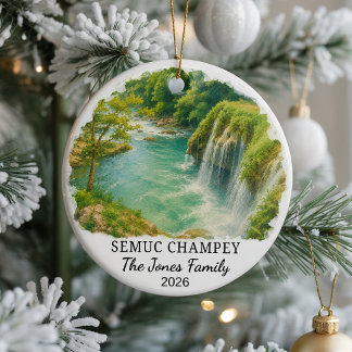 Enfeite de Cerâmica Personalizado Semuc Champey, C