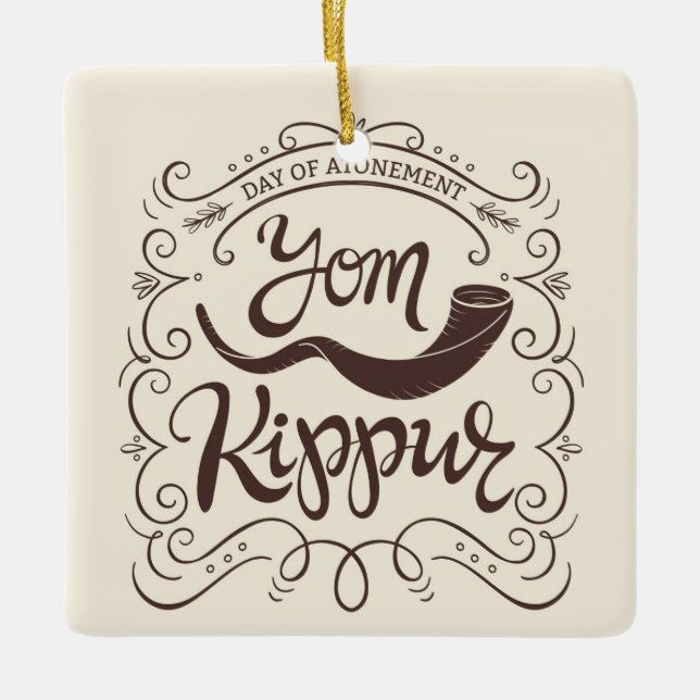 Enfeite de Cerâmica Yom Kippur (Frente)