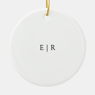 Enfeite de Círculo de Cerâmica Personalizado