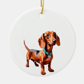 Enfeite de Dachshund cachorro salsicha presente id