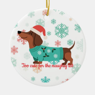 Enfeite de Dachshund Muito Fofo para a Lista Trave