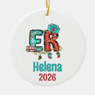 Enfeite de Enfermeira de Emergência Personalizado,