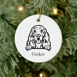 Enfeite de estimação personalizado para cão Cocker
