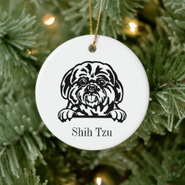 Enfeite de estimação personalizado para cão Shih T