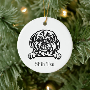 Enfeite de estimação personalizado para cão Shih T