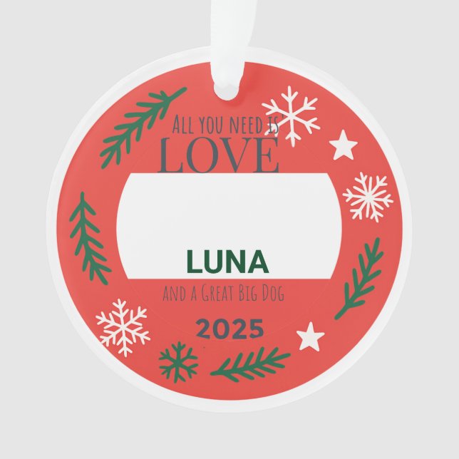 Enfeite de Estimação Sentimental | Tudo o que Você (Frente)