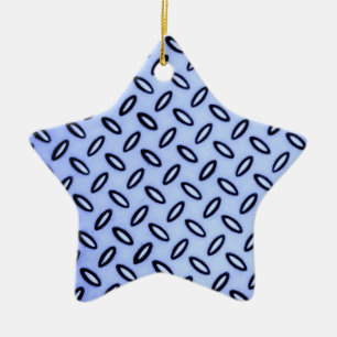 Enfeite de Estrela Azul com Padrão