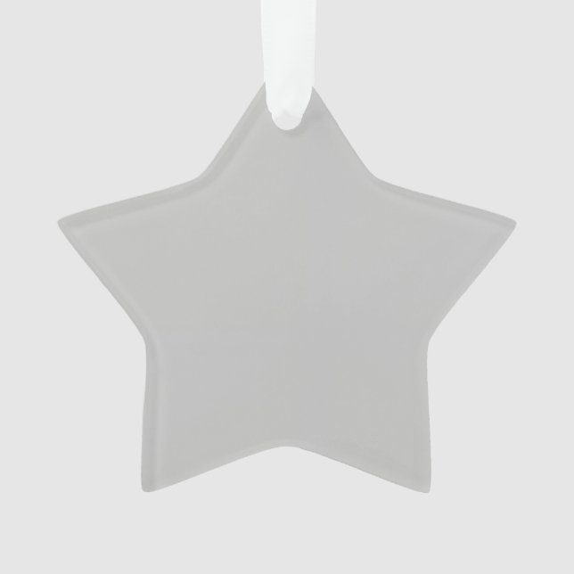 Enfeite de Estrela de Acrílico | Decoração Minimal (Frente)
