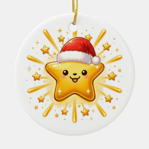 Enfeite de Estrela de Natal Fofo