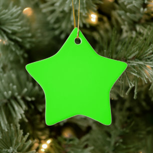 Enfeite de Estrela Verde Neon para Decoração de Fe