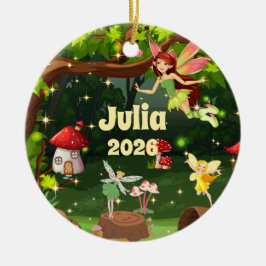 Enfeite de Fada com Nome Personalizado de Criança