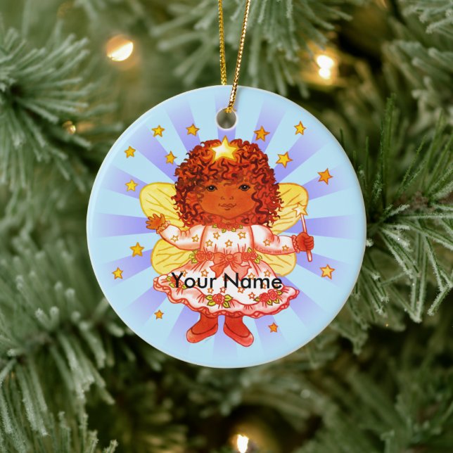 Enfeite de Fada Menina Afro (Árvore)