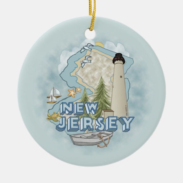 Enfeite de farol de New Jersey  (Frente)