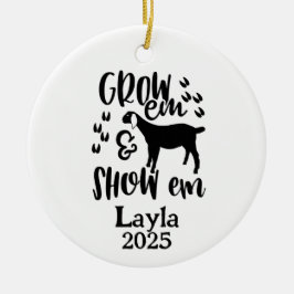 Enfeite de Fazenda Personalizado de Cabra 4H