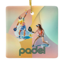 Enfeite de Férias de Padel – Estilo Vibrante de Pa