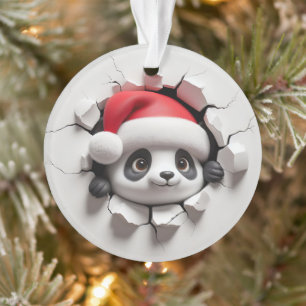 Enfeite de Férias de Panda Fofinho de Dois Lados