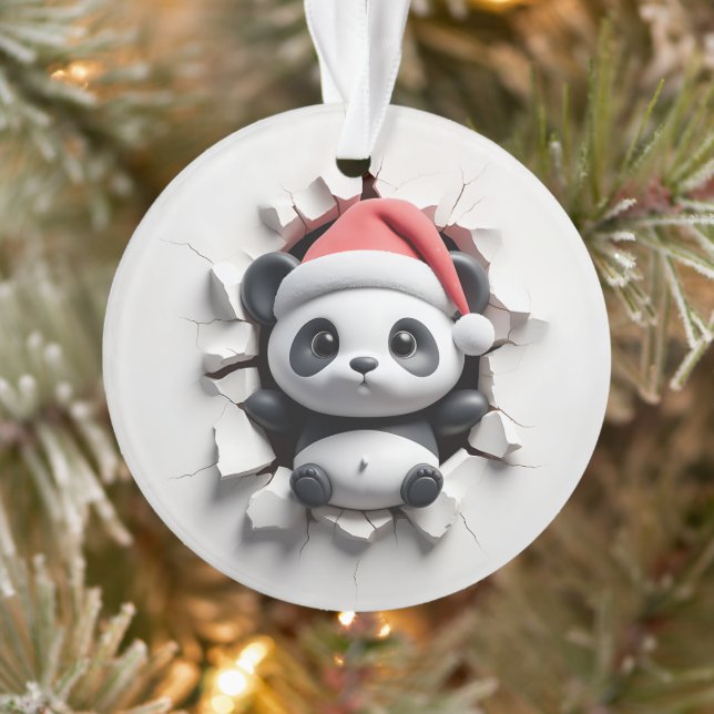 Enfeite de Férias do Panda Divertido (Árvore)