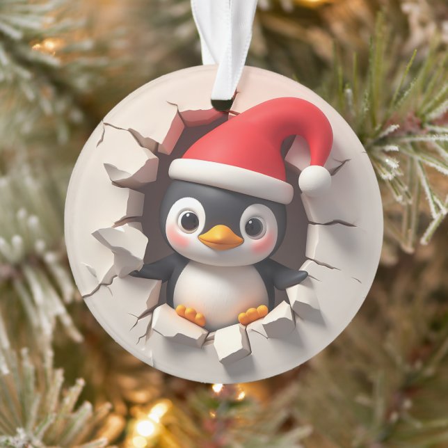 Enfeite de Férias Duplo de Pinguim Fofo (Árvore)