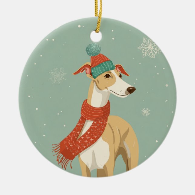 Enfeite de Férias Greyhound (Frente)