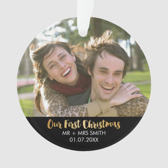 Enfeite de Férias para Foto de Recém-Casados (Frente)