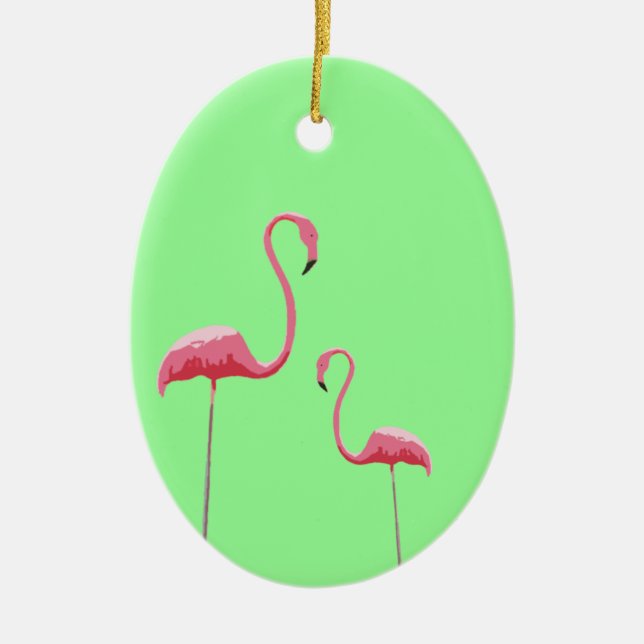 Enfeite de Flamingos Rosa (Frente)