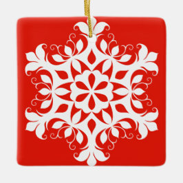 Enfeite de Floco de Neve Branco