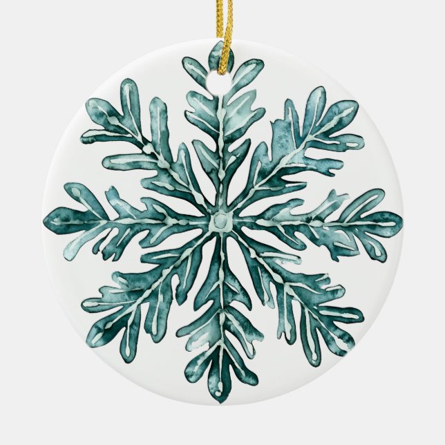 Enfeite de Floco de Neve Pine Frost | Verde Chris  (Frente)