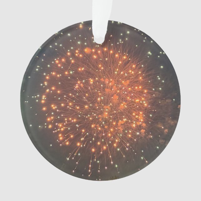 Enfeite de Foto de Fogos de Artifício (Frente)