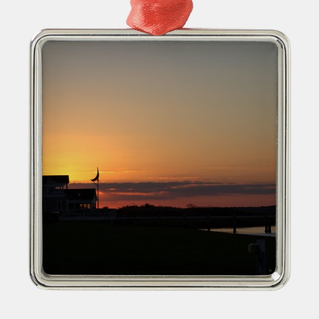 Enfeite de Foto do Pôr do Sol  (Frente)