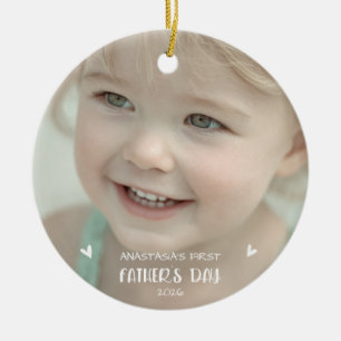 Enfeite de Foto Personalizado do Bebê 1º Dia dos P