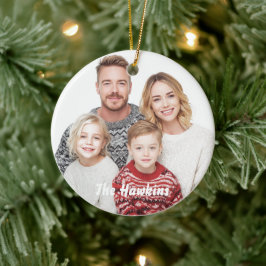 Enfeite de Foto Personalizado para Famílias | Nome