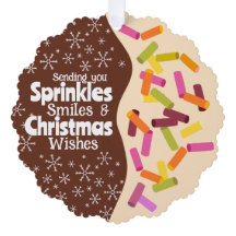 Enfeite de Foto Sprinkle All the Way Cartão de Nat