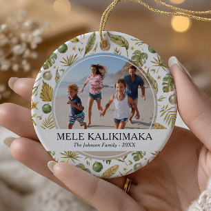 Enfeite de Foto Tropical Mele Kalikimaka