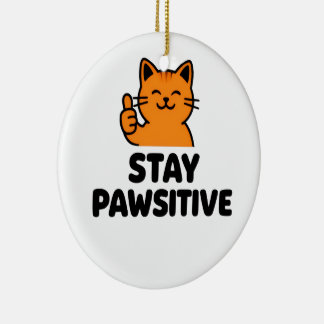 enfeite de gato Ginger fofo e positivo