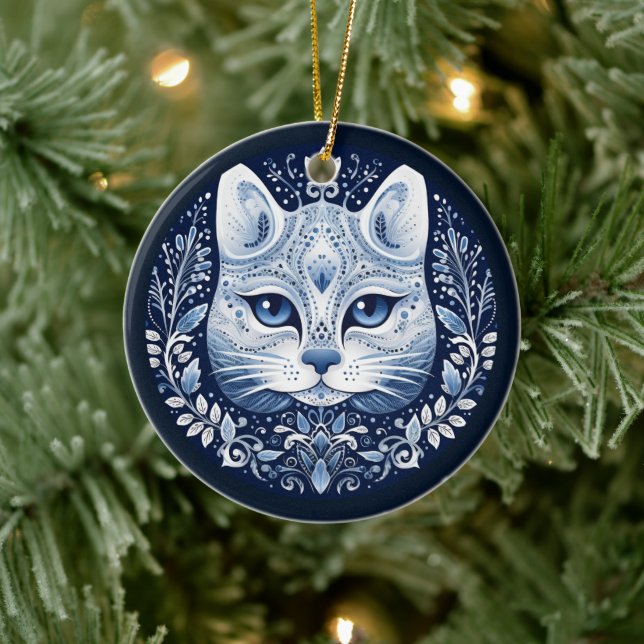 Enfeite de Gato Nórdico (Árvore)