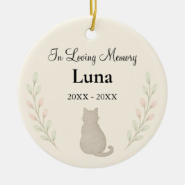 Enfeite de Gato Personalizado em Memória Carinhosa