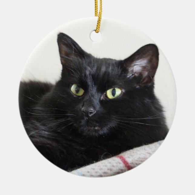 Enfeite de gato preto (Frente)
