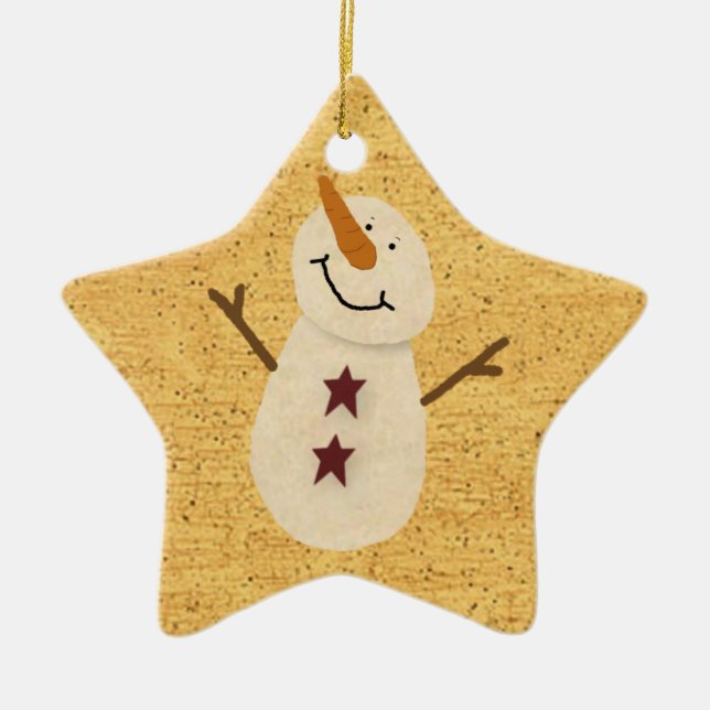 Enfeite de Homem de Neve Primitivo (Frente)