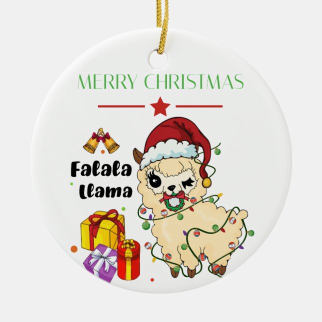 Enfeite de Lhama de Natal (Frente)